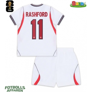 England Marcus Rashford #11 Hemmaställ Barn VM 2026 Kortärmad (+ Korta byxor)
